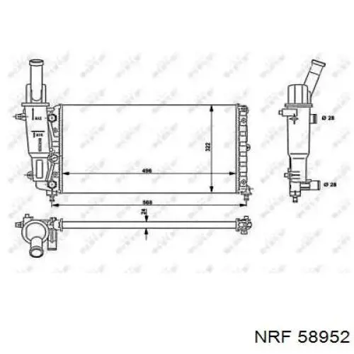 Радиатор 7794071 Fiat/Alfa/Lancia