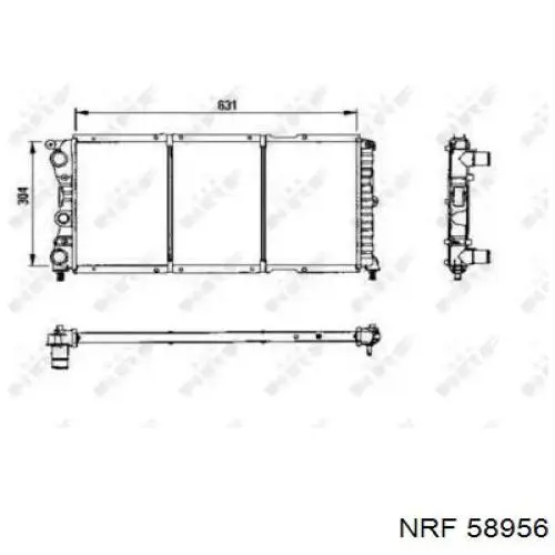 Радиатор 71736188 Fiat/Alfa/Lancia