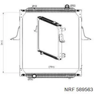 Радиатор 589563 NRF