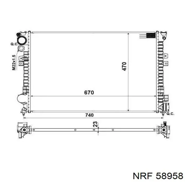 Радиатор 1482546080 Fiat/Alfa/Lancia