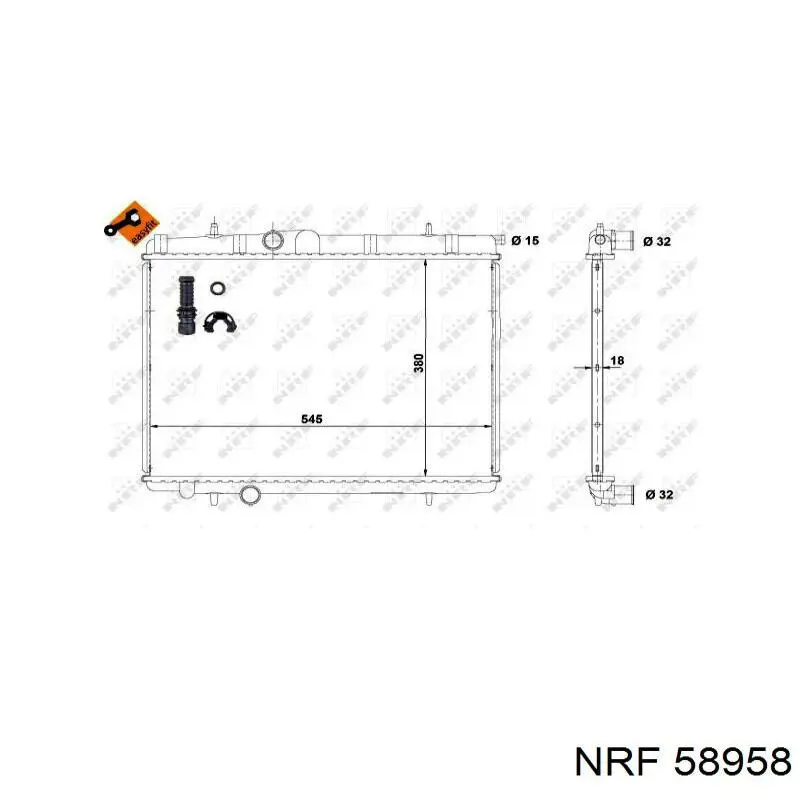 Радиатор 58958 NRF