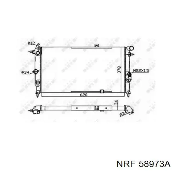 Радиатор 58973A NRF