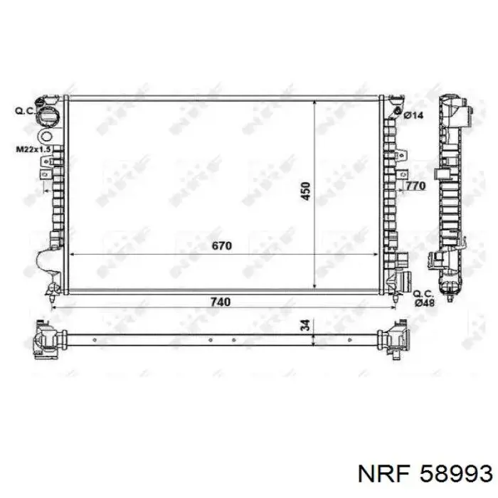 58993 NRF радиатор