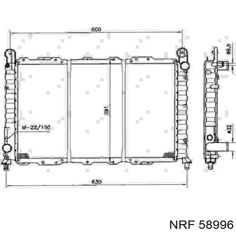 Радиатор 58996 NRF