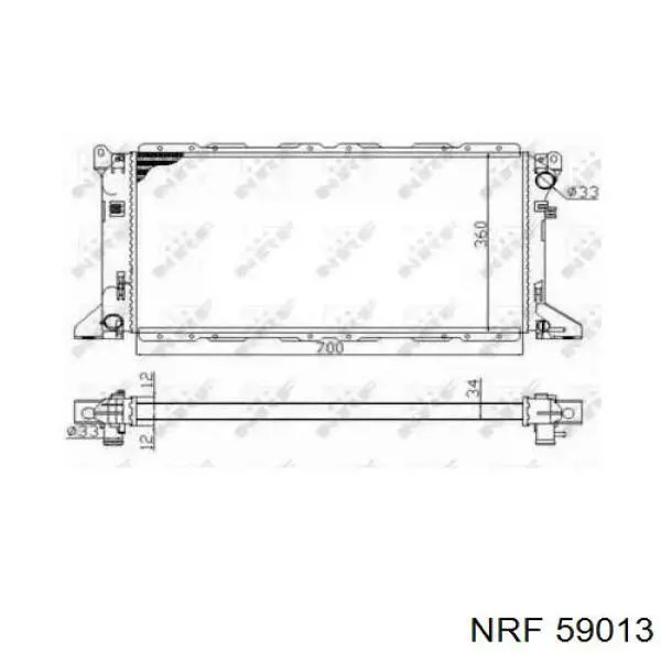 59013 NRF radiador de esfriamento de motor