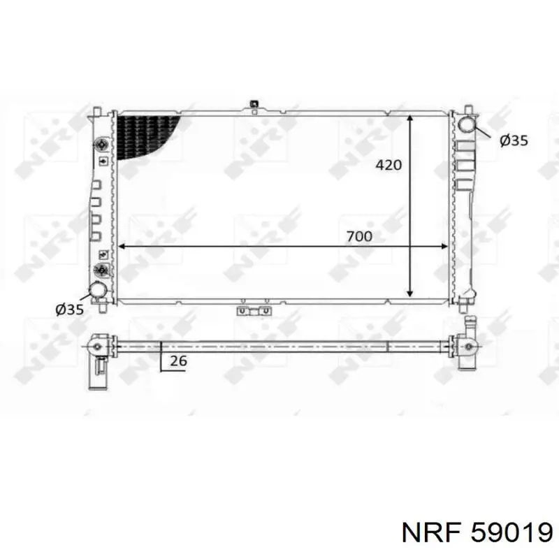 Радиатор OK55415200A Hyundai/Kia