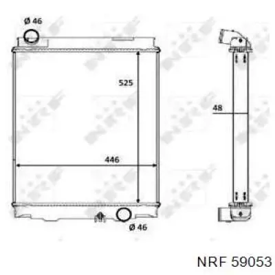 Radiador de esfriamento de motor Mitsubishi Canter VII FB7, FB8, FE7, FE8