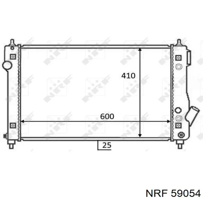 59054 NRF radiador de esfriamento de motor