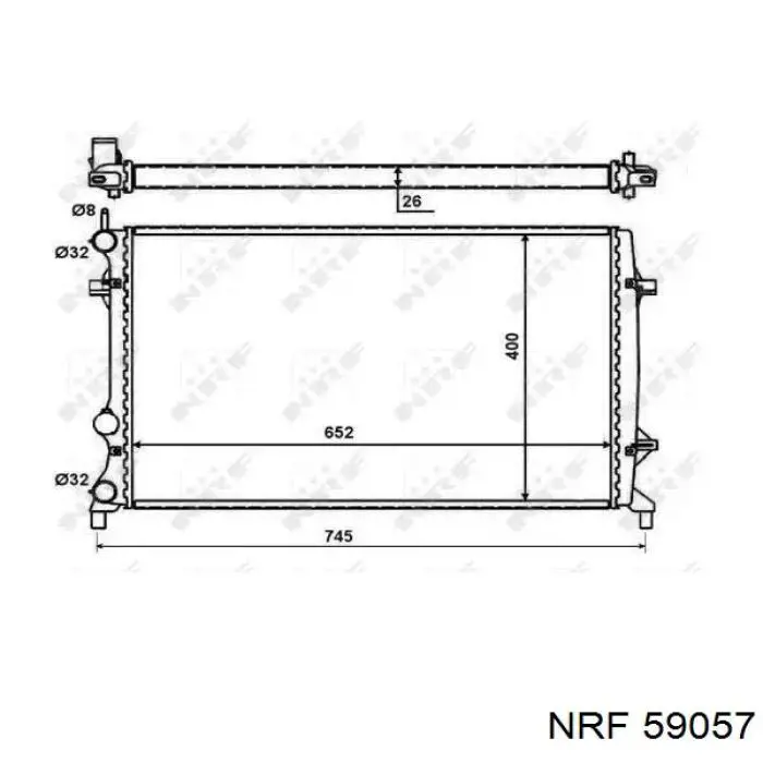 Радиатор 59057 NRF