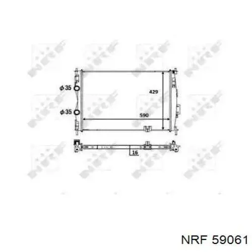 Радиатор 59061 NRF