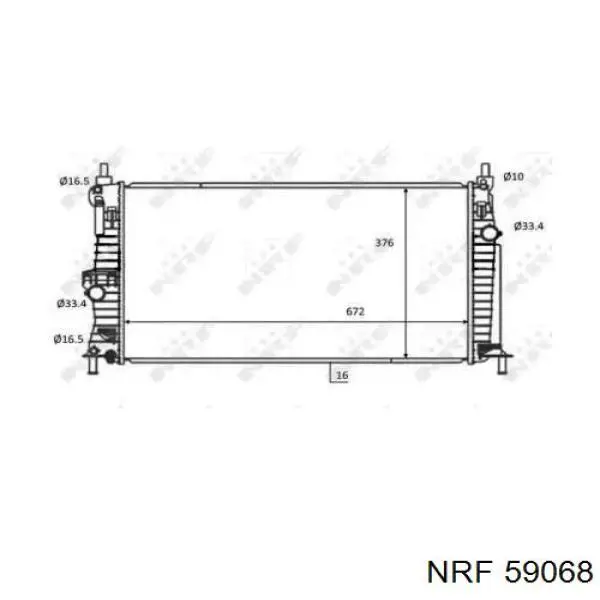 Радиатор 59068 NRF