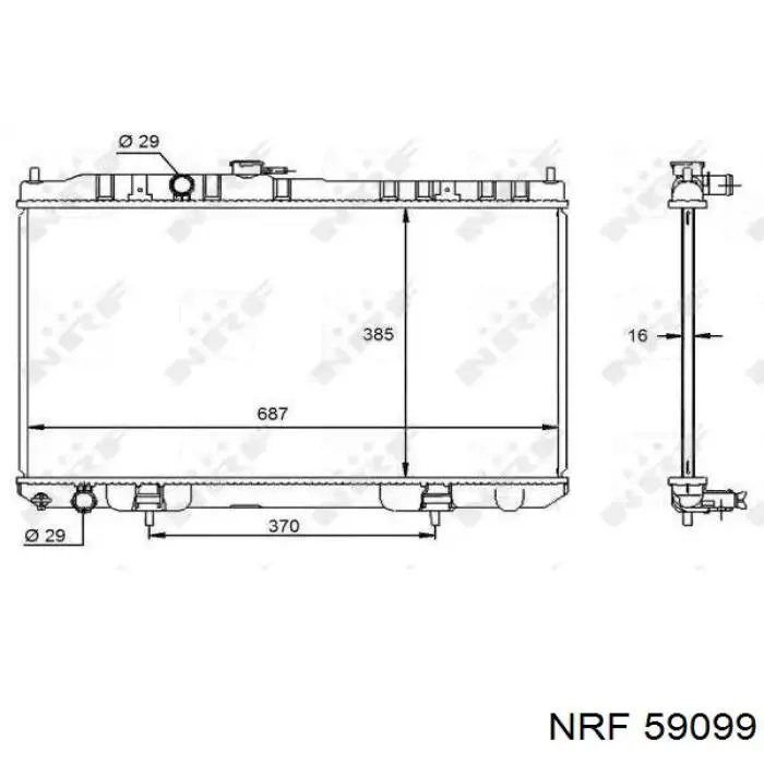 Радиатор 59099 NRF