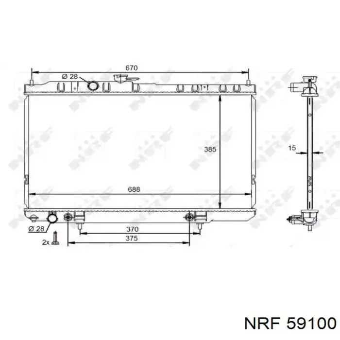 Купить 59100 NRF Радиатор водяной