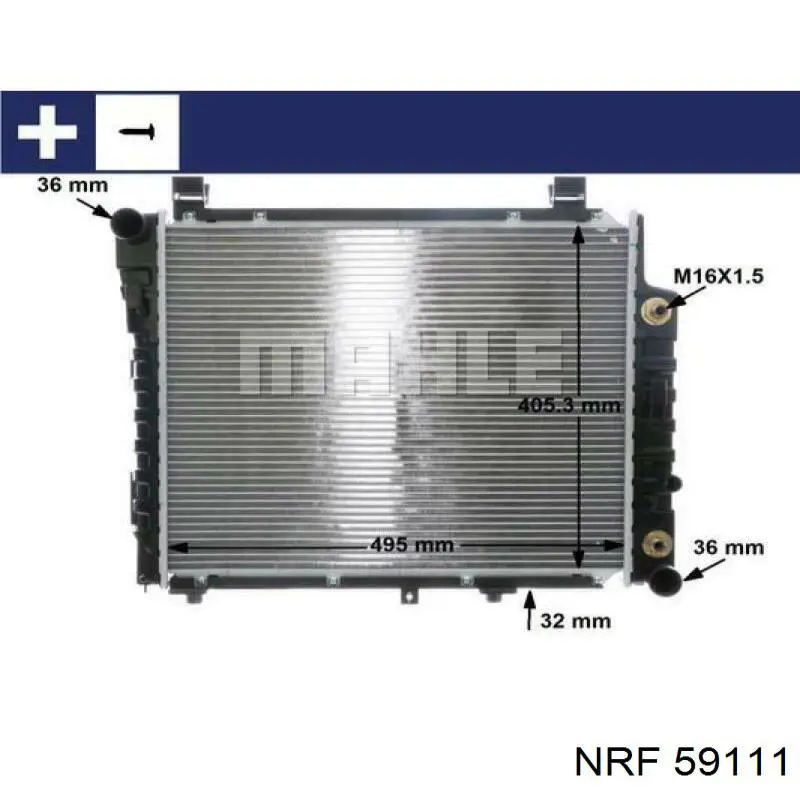 Радиатор 59111 NRF