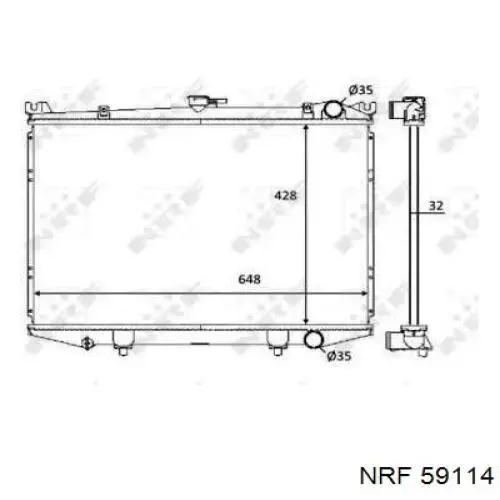 Радиатор 2146085G10 Nissan