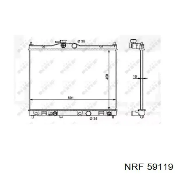 Радиатор 67369 Nissens