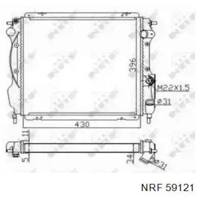 Радиатор 59121 NRF