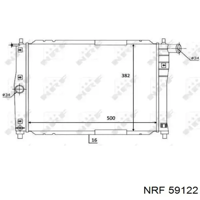 59122 NRF radiador de esfriamento de motor