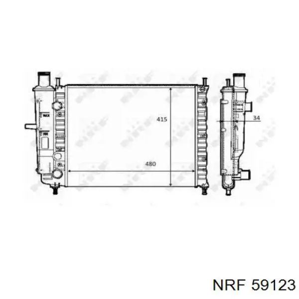 Купить 59123 NRF Радиатор водяной