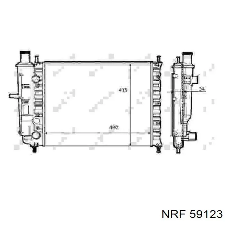 59123 NRF Радиатор основной