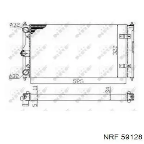 Радиатор 59128 NRF