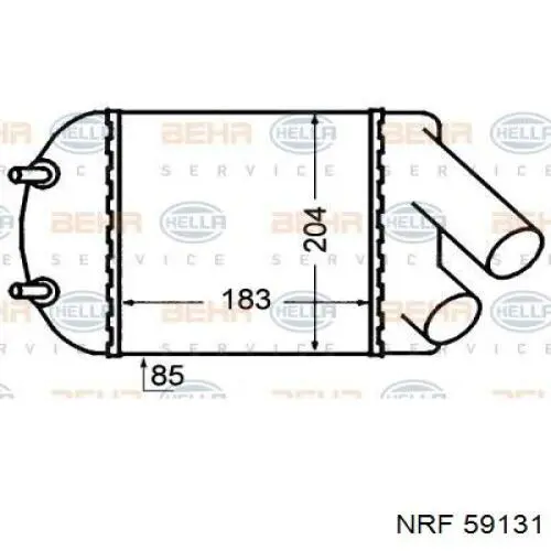 Купить 59131 NRF Радиатор охлаждения двигателя правый