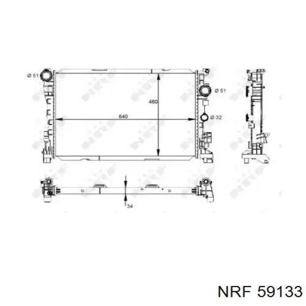 Radiador de esfriamento de motor para Mercedes SLS (R197)