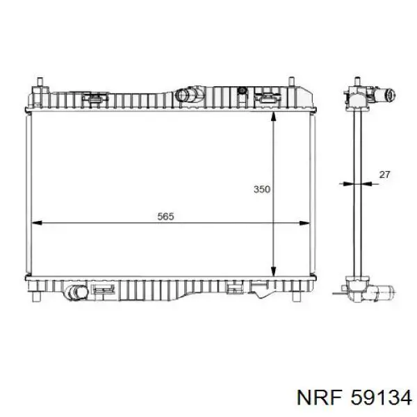 Radiador refrigeración del motor 59134 NRF