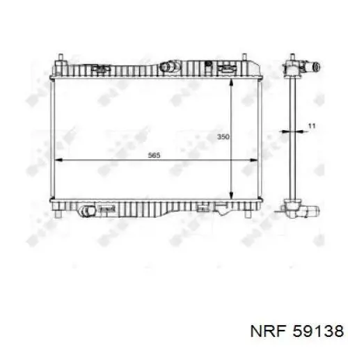 59138 NRF radiador de esfriamento de motor