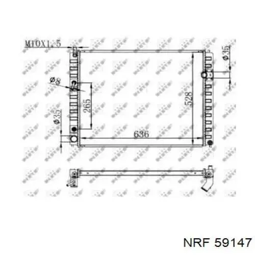 Радиатор 59147 NRF