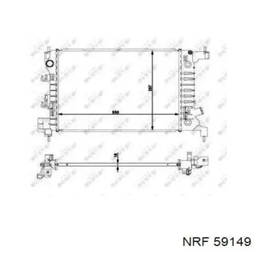 Радиатор 59149 NRF