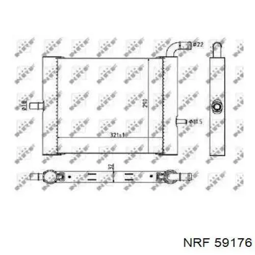 Радиатор охлаждения двигателя дополнительный NRF 59176
