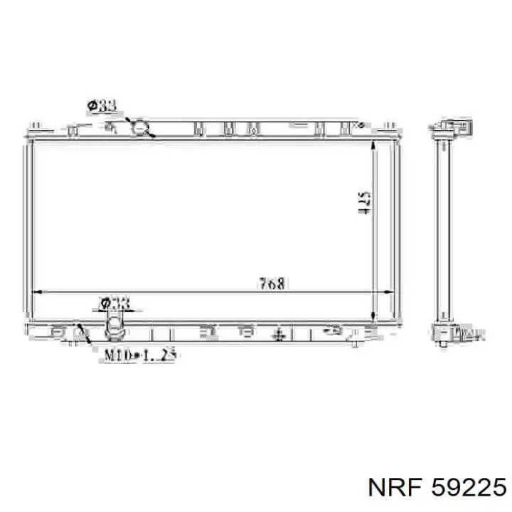Купить 59225 NRF Радиатор водяной