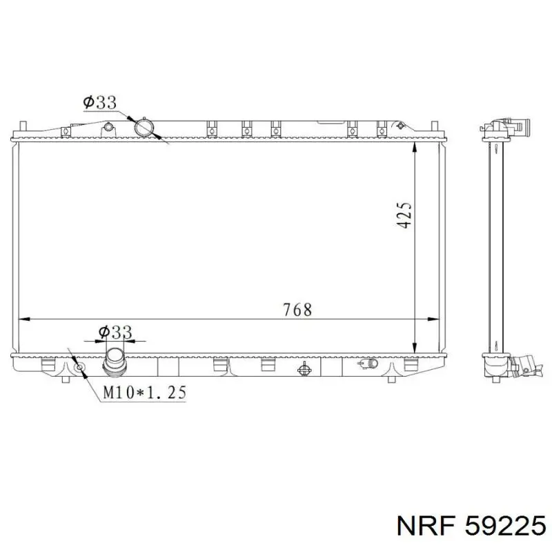 59225 NRF radiador de esfriamento de motor