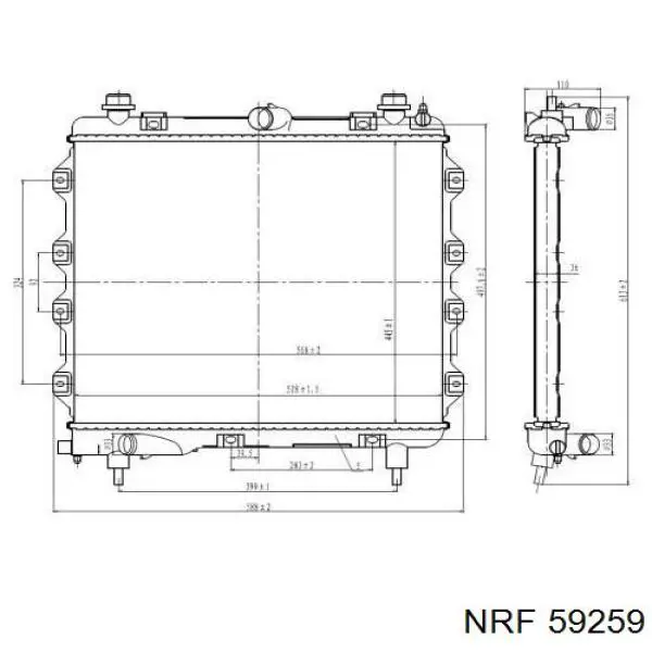 K05073578AC Fiat/Alfa/Lancia radiador de esfriamento de motor