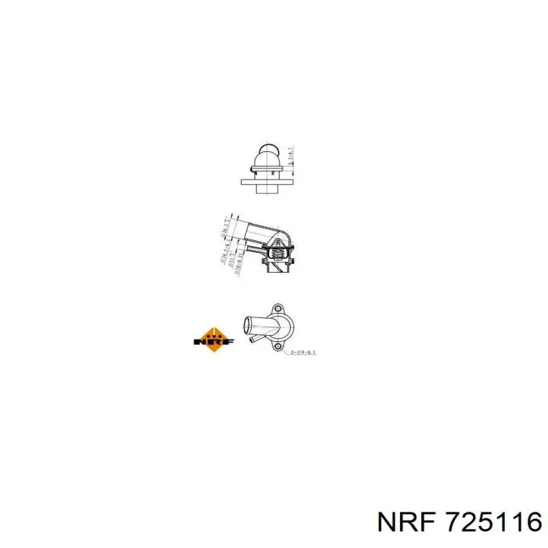 Termostato, refrigerante 725116 NRF