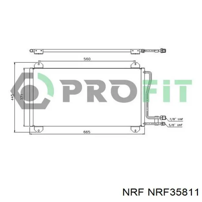 NRF 35811 NRF радиатор кондиционера