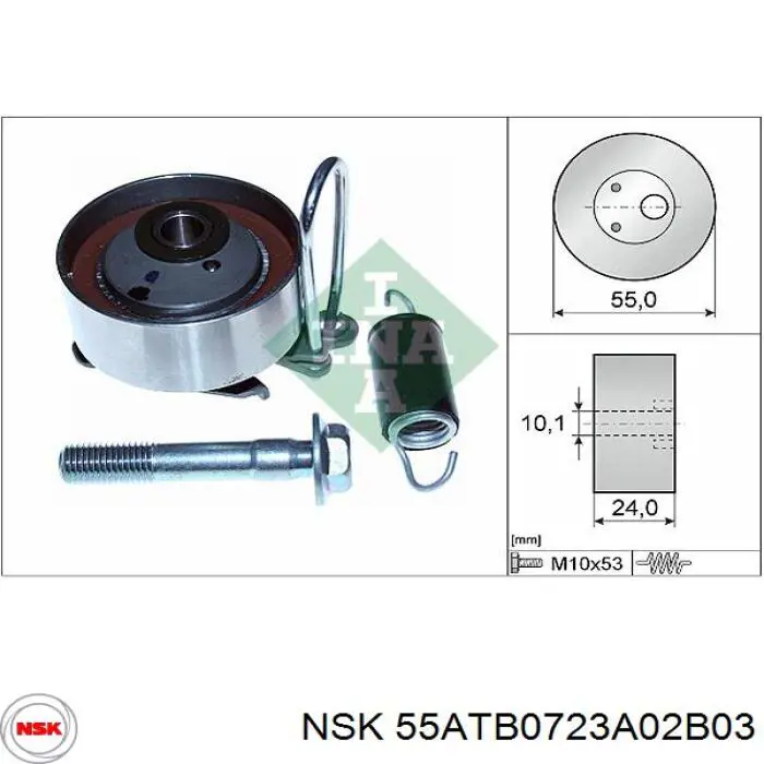 55ATB0723A02B03 NSK Ролик натяжителя ремня ГРМ