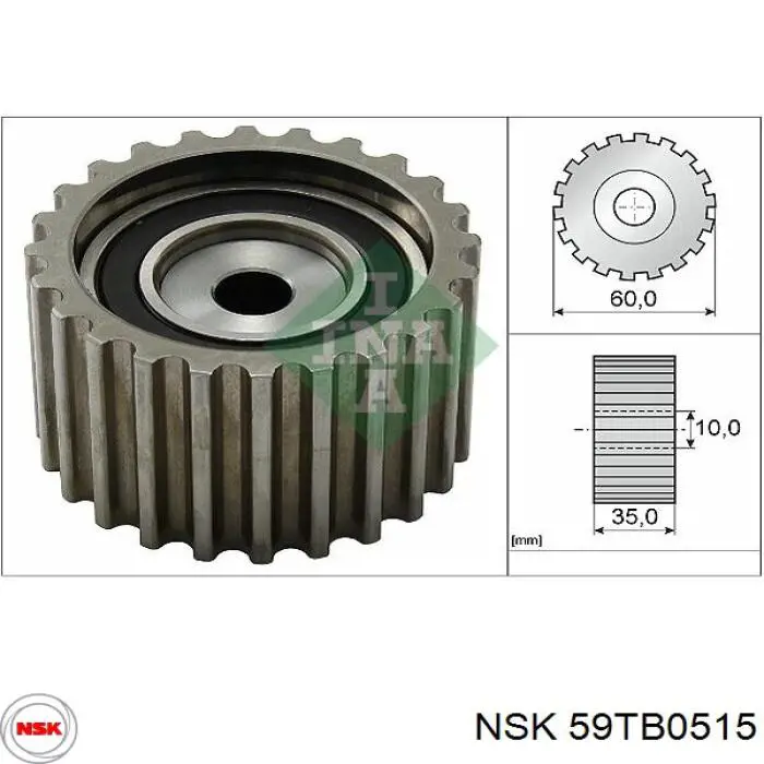 59TB0515 NSK Паразитный ведущий ролик