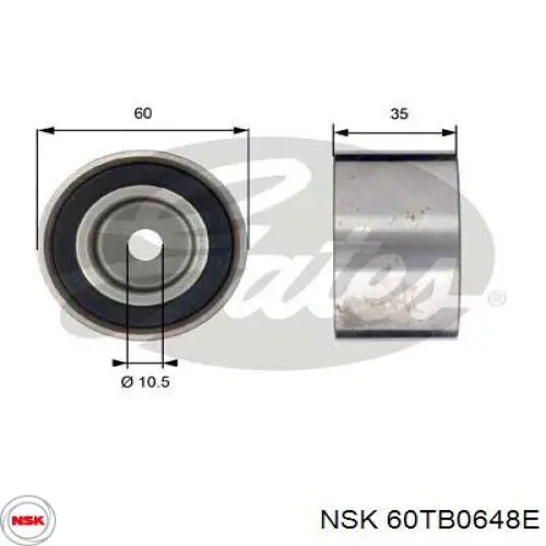 Паразитный ролик ГРМ 60TB0648E NSK