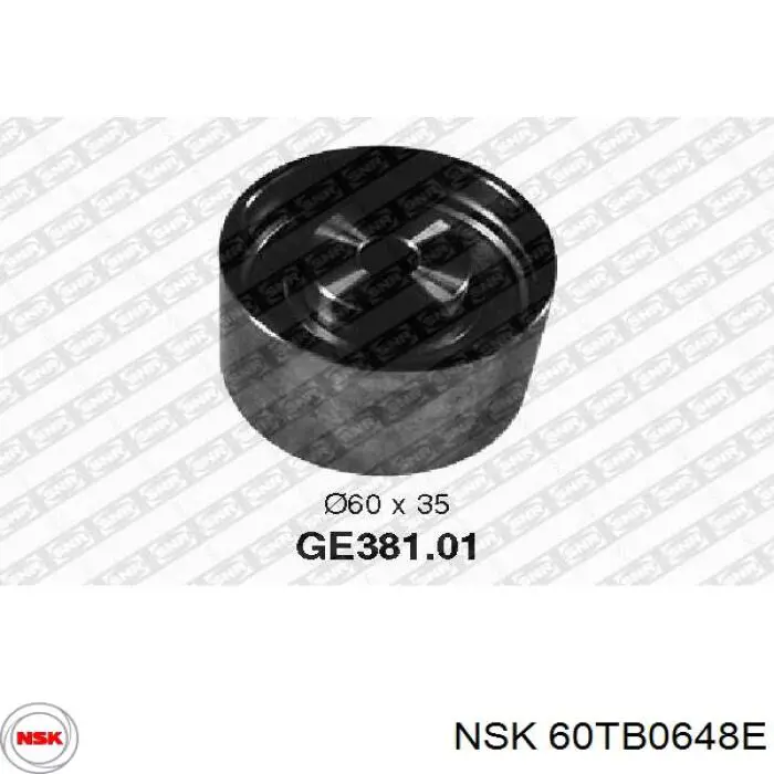 Обводной ролик ремня ГРМ NSK 60TB0648E цена, от 20.72 USD
