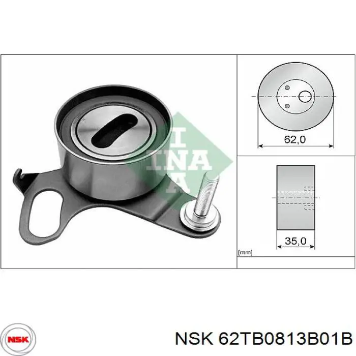 Обводной ролик ремня ГРМ NSK 62TB0813B01B цена, от 19.98 USD