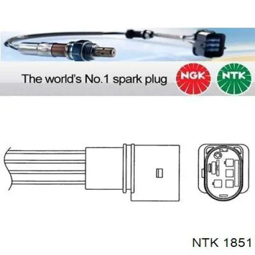 Sonda Lambda Sensor De Oxigeno Para Catalizador 1851 NTK