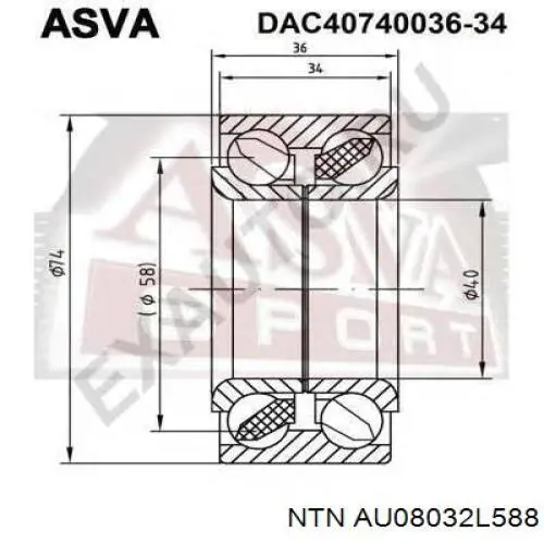  NTN AU08032L588 цена, от 17.27 USD