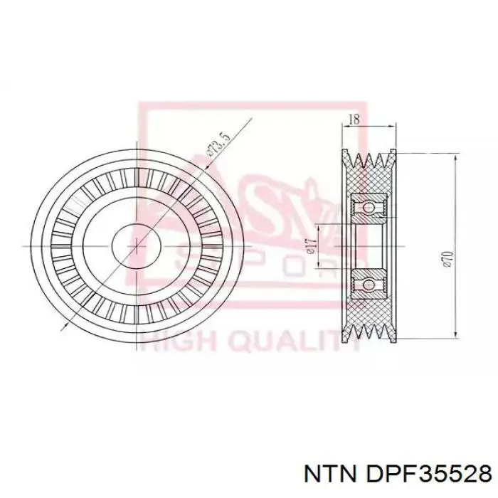 Купить DPF35528 NTN Шкив-демпфер коленвала