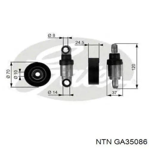 GA350.86 NTN натяжной ролик