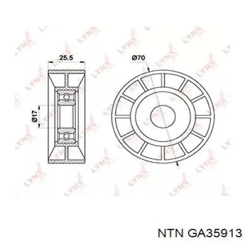 Купить GA35913 NTN Натяжитель приводного ремня