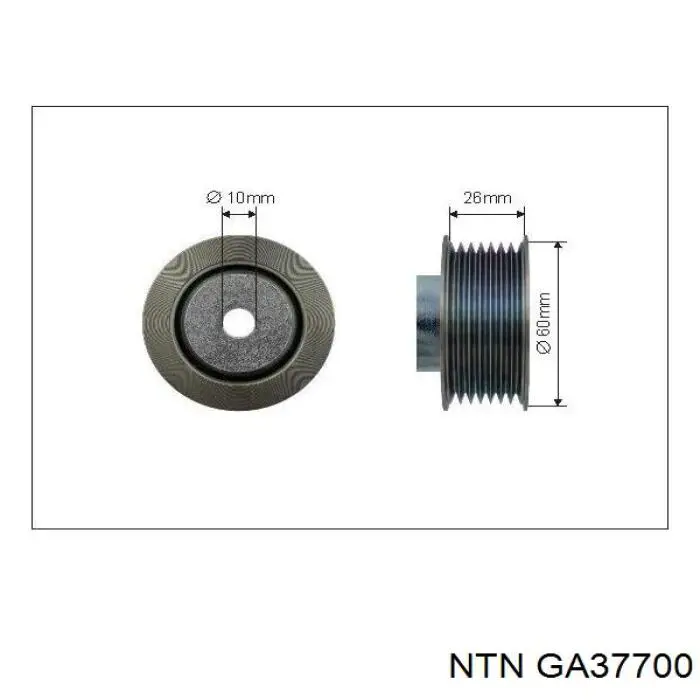 GA37700 NTN паразитный ролик