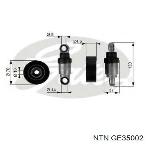 Купить GE35002 NTN Ведуший ролик ГРМ