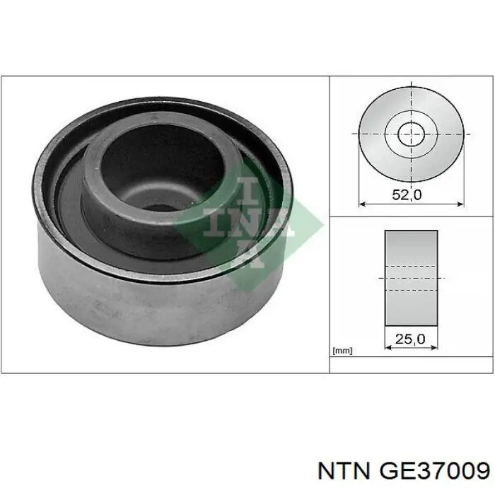 Ролик ременя ГРМ, паразитний GE37009 NTN